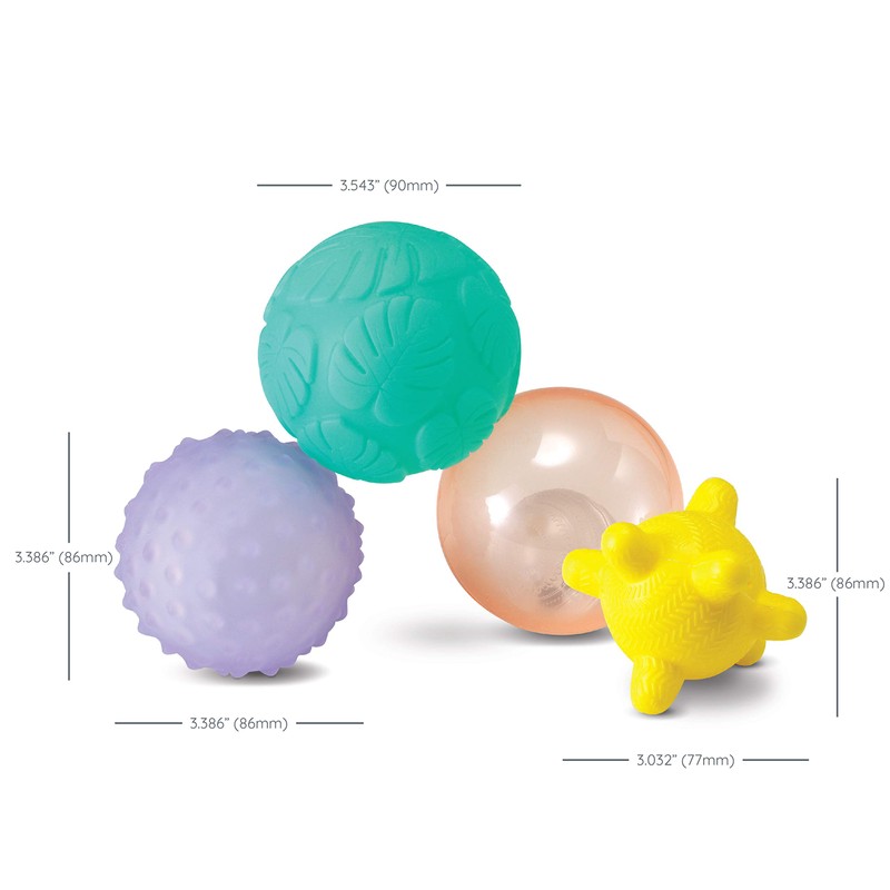 INFANTINO Activity Ball Set Music & Lights - 4 Colourful,