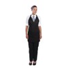 Chef Works A709 Unisex Polycotton Tuxedo Apron, Black, 698mm Width,