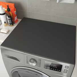 18"x14" Washer Dryer Cover - Non-Slip Microwave Oven Top Mat, Cut-to-Fit Laundry Machine Protector for Kitchen/Home, Absorbent Quick-Dry Pad (Grey, 18''x 14'')