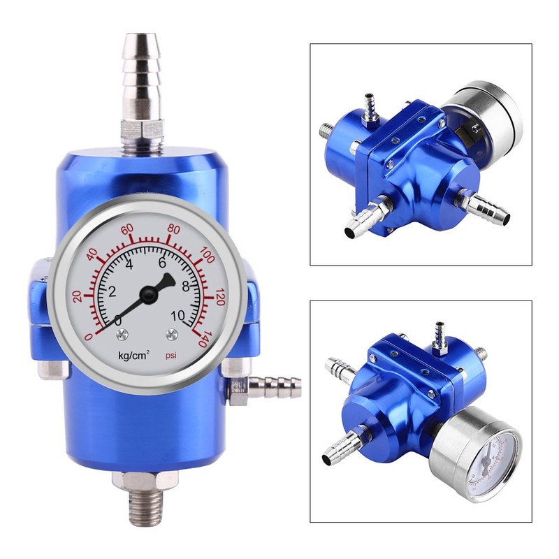 Fuel Pressure Regulator, Universal Adjustable Fuel Pressure Regulator 0-140 PSI