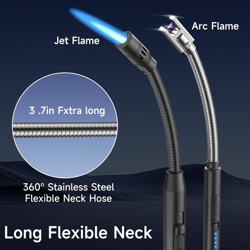 Flame bird 2 Pack Flexible Multi-Purpose Lighter, Long Butane Torch