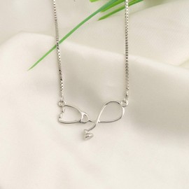 MYOSPARK Stethoscope Adjustable Chain Bracelet Medical Jewelry Gift For Doctor Nurse Medical Student (stethoscope bracelet silver)