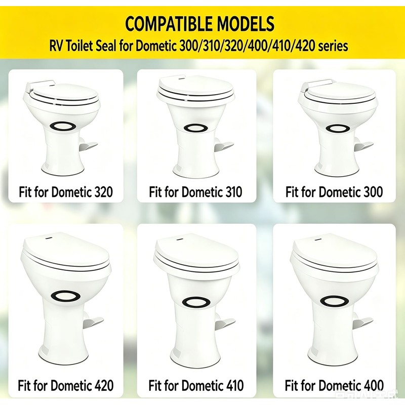 Dewuyanse RV Toilet Seal Replacement for Dometic 300/310/320/400/410/420, 2Pack