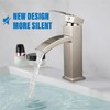 SOLVEX Bathroom Faucet Brushed Chrome Single Handle Brass Bathroom Sink