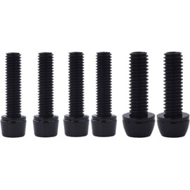 HOOWDAMY 6pcs Stainless Steel Titanium Plated Hex Socket Bike Bolts Bike Stem Hex Bolts for Stem Bolts with Washers Taper Head M5x18mm M5x 23mm Bicycle Motorcycle Wheel License Plate Mounting Bolts