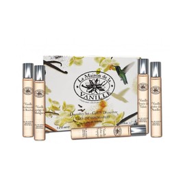 La Maison de la Vanille Discovery Set of 5 EDT - Bourbon, Madagascar, Tropiques,Tahiti, Antilles Fragrance Gift Set Perfume Kit Fragrant Spray Bottles Floral Notes Sampler Sets for Women 15ml