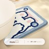 Rabbit Toilet Mat, Extra Soft and Absorbent Bath Rugs, Machine