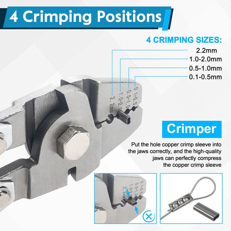 Fishing Crimping Tool Fishing Wire Line Crimping Rigging Kit Fishing