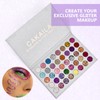 Bezavea 40-Color Eyeshadow Palette with Highly Pigmented Glitters and Shimmers