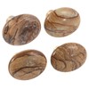 mookaitedecor Set of 4 40mm Picture Jasper Stone Drawer Knobs