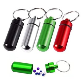 Kit 4 Pzas Pastillero Portátil Metálico Hermético Aluminio