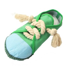 Juguetes masticables para perros, juguetes creativos con forma de zapatos chirriantes, duraderos y seguros para perros, juguetes divertidos de sonido 