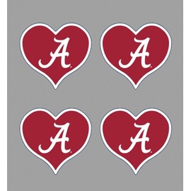 Alabama Waterless Peel & Stick Temporary Spirit Tattoos – 4PK Heart