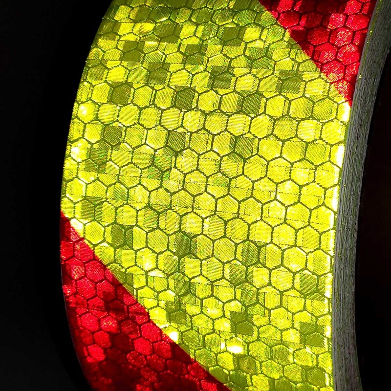 Reflective Tape Conspicuity Waterproof Yellow/Red Safety Caution Strips Tape Outdoor,