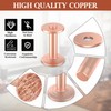 Funria 104PCS Copper Rivets for Leather 5 Size of Copper