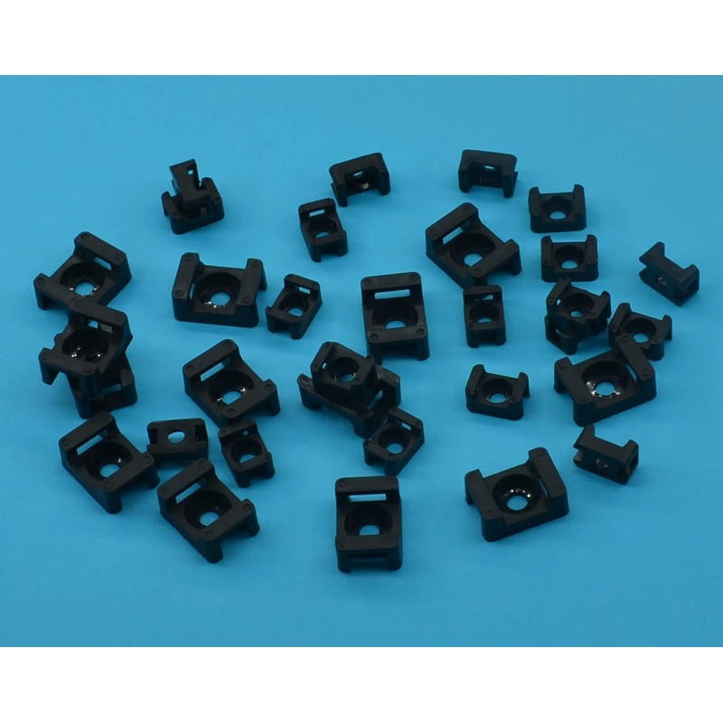 190 Pieces Black Cable Tie Bases,Cable Tie Mounts,Cable Tie Saddles