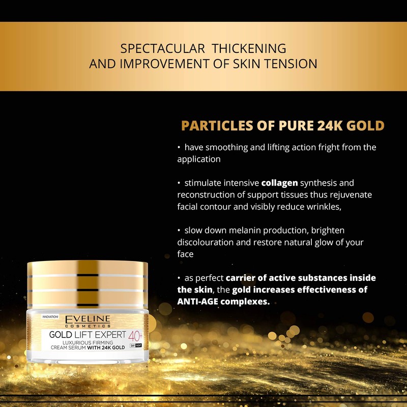 EVELINE COSMETICS GOLD LIFT EXPERT 40+ FACE FIRMING CREAM SERUM