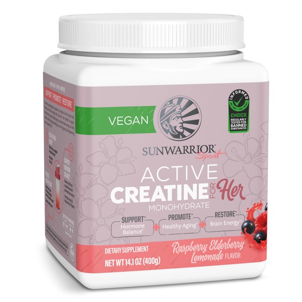 Sunwarrior Creatine for Women Monohydrate Powder Micronized Pre Workout Recovery