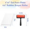 DINGSEN Gel Printing Pad with Brush - Reusable Gel Plate