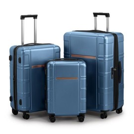 LJLB Effortless Travel with Expandable Luggage Suitcase Set, Durable PC+ABS Material, 3 Pieces, Stylish Spinner Design