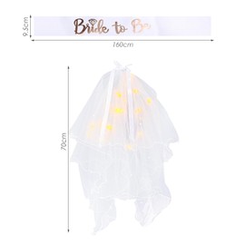 1Pc Wedding Mesh, 1Pc Bridal Strap, Party Veil, Party Veil and Tiara, Party Costume Decorations