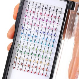 Qianyu Glitter Lash Extensions Laser 12 Colored Wide Individual Mix Spike 15mm Eyelash Extension Professional Supplies D Curl DIY Eyelash Extensions Single Classic Eye Lash for Personal Makeup