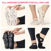COOLMATE Barre Elastic Strap Yoga Socks for Women Non Slip
