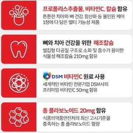Daewoong BioScience 인사덴탈 프로폴리스 해조칼슘 생선콜라겐 치아 뼈건강 항산화작용 90정 Insadental Propolis Seaweed Calcium Fish Collagen Dental Bone Health Antioxidant Effects 90 Tablets