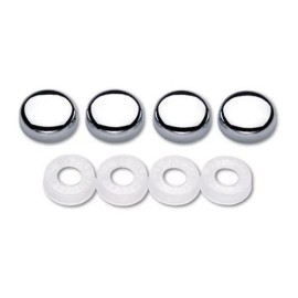 Boulevard License Plate Security Screw Cap Covers - Chrome