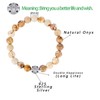 Natural 8mm Gemstones MetJakt Healing Crystal Stretch Beaded Bracelet Bangle
