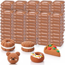 VioraWhite 100 Pcs Air Dry Clay Bulk Modeling Clay for Kids Lightweight Foam Modeling Clays DIY Molding Clays for Kids Adults Crafts Gifts School Project Supplies (Brown)