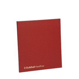 Exacompta - Ref 48/21Z - Guildhall - Headliner Account Book,298x273mm, 21 Cash Column, 80 Pages of 95gsm Ledger Quality Paper, Traditionally Sewn, Case Bound Hardback Burgundy Vinyl Cover