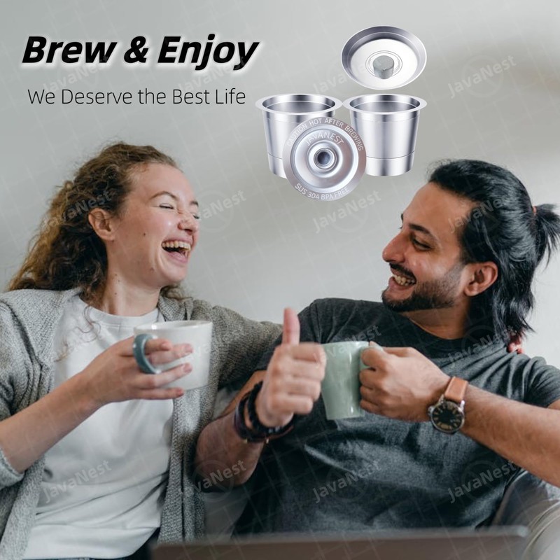 JavaNest 6 Pack Reusable K Cups for Keurig 1.0, Stainless