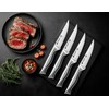 BRODARK Steak Knives Set of 8: 4.5 Inch Serrated Steak