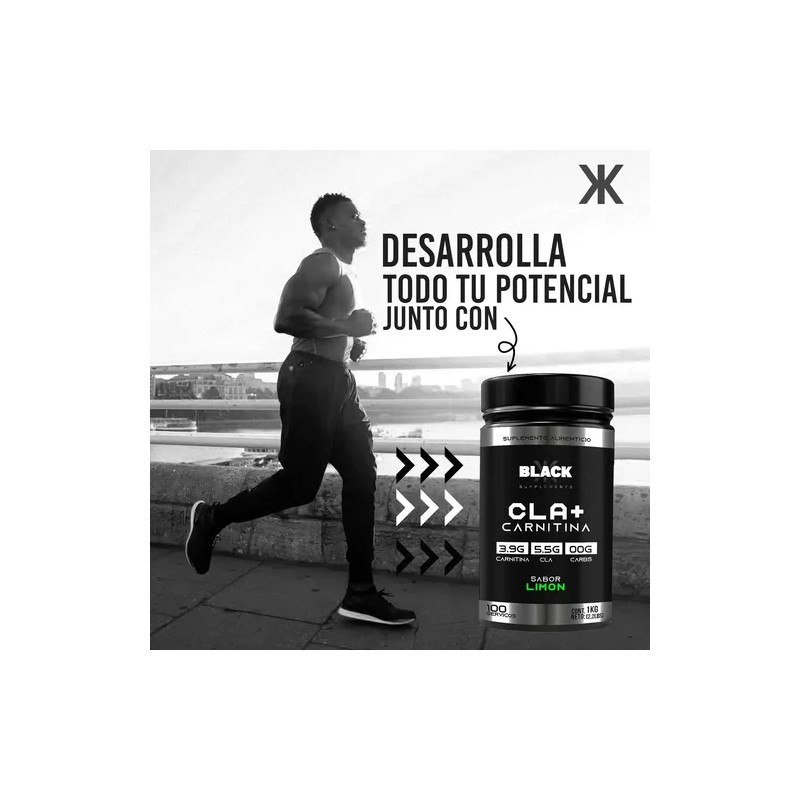 Black Supplements Cla Carnitina 1kg 100servicios Sabor