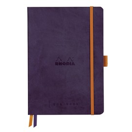 Rhodia Rhodiarama 117825C Goalbook souple aubergine A5 240 pages dot paper ivoire 90 g