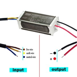 BaRiFanNova 50W Outdoor Constant Current LED Transformers/Driver,AC100-277V,DC21-36V 1500mA Isolated,IP65 Waterproof,High Power Supply Adapter for Street/Flood/Spot/Wall Washer/Grow Light