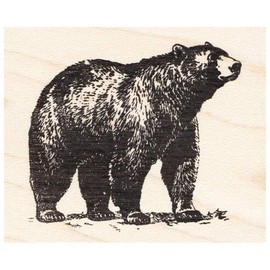 Black Bear Rubber Stamp