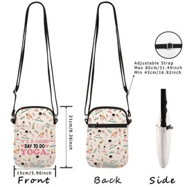 WCGXKO Yoga Gift for Yoga Instructor Crossbody Bag Meditation Gift Zen Gift It’s a Good Day To Do Yoga Toiletry Bag (Yoga Cr CA)