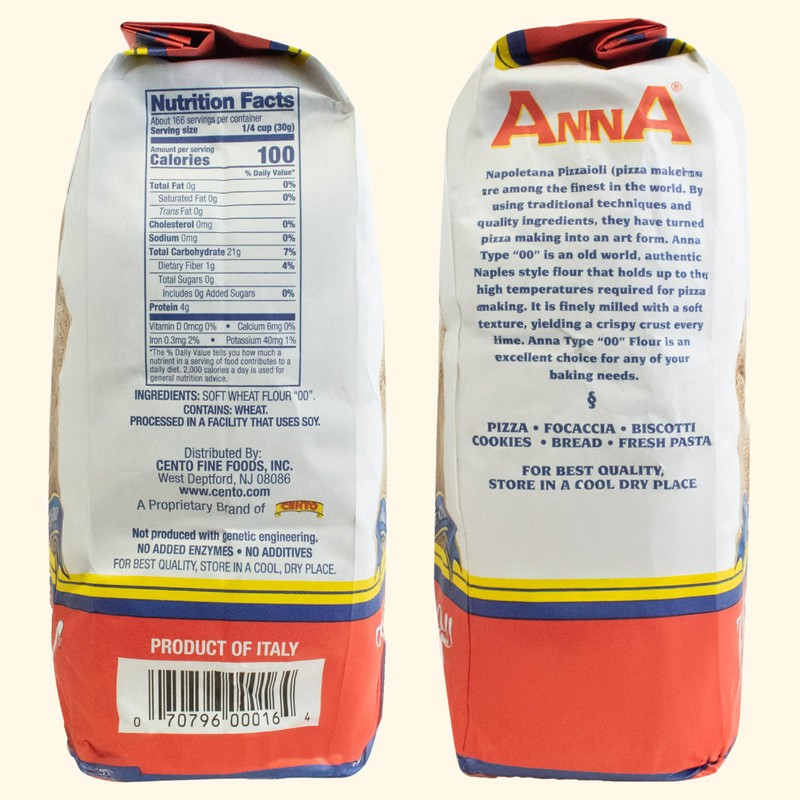 Cento Anna Tipo 00 Flour, 11 Lbs., Extra Fine, Unbleached,