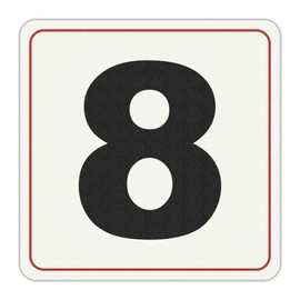 #8 - Adhesive Pool Depth Marker - 6 Inch x 6 Inch with 4 Inch Lettering