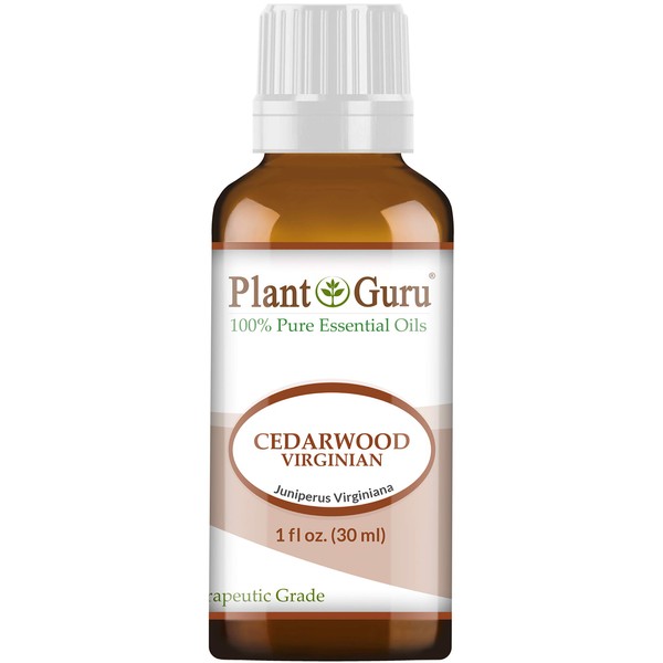 Cedarwood (Virginia) Essential Oil 1 oz / 30 ml 100% Pure Undiluted Therapeutic Grade for Skin, Body and Hair Growth. Great for Aromatherapy Diffuser and DIY Soap Making