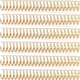 6 Pieces 1" Diameter 23 Holes Metal Wire Binding Spines Binding Cinch Wire Binding Twin Loop Wires Spiral Double Loop Wire Binding Rings Coils for School Office Document Notebook Making