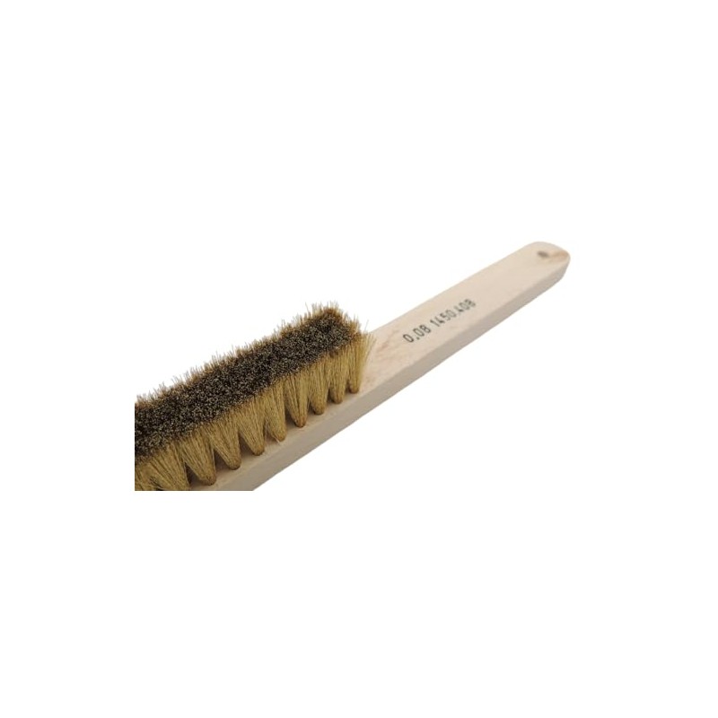 KD89 Brass Hand Brush 4 Rows with Wooden Handle -