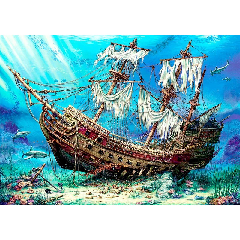 Anatolian Puzzle - Shipwreck Sea, 1500 Piece Jigsaw Puzzle, #4558