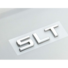 One Pcs SLT Emblem Replacement For 2014-2020 GMC Sierra GMC Yukon 1500HD 2500HD 3500HD (Chrome)