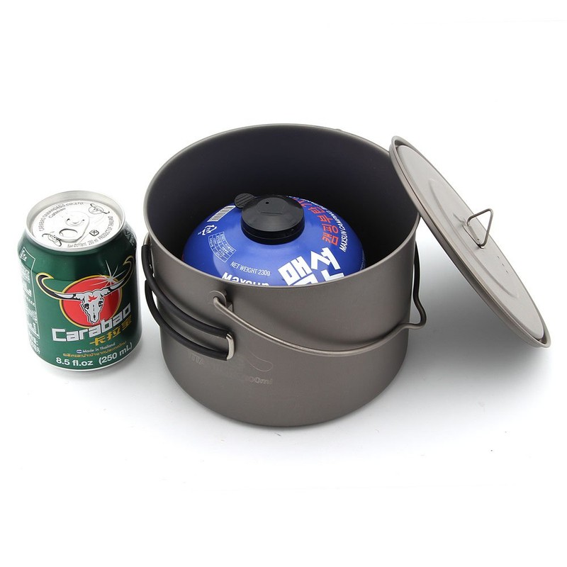 TOAKS Titanium Hanging Handle Foldable Outdoor Camping Cookware Picnic Ultralight