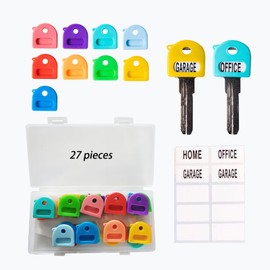 Key Covers with Labels 27 Piece Set Key Caps Easy Key Identification Key Covers Caps for Organizing and Identifying Keys Durable and Stylish Key Identification Tags for Home Office Use