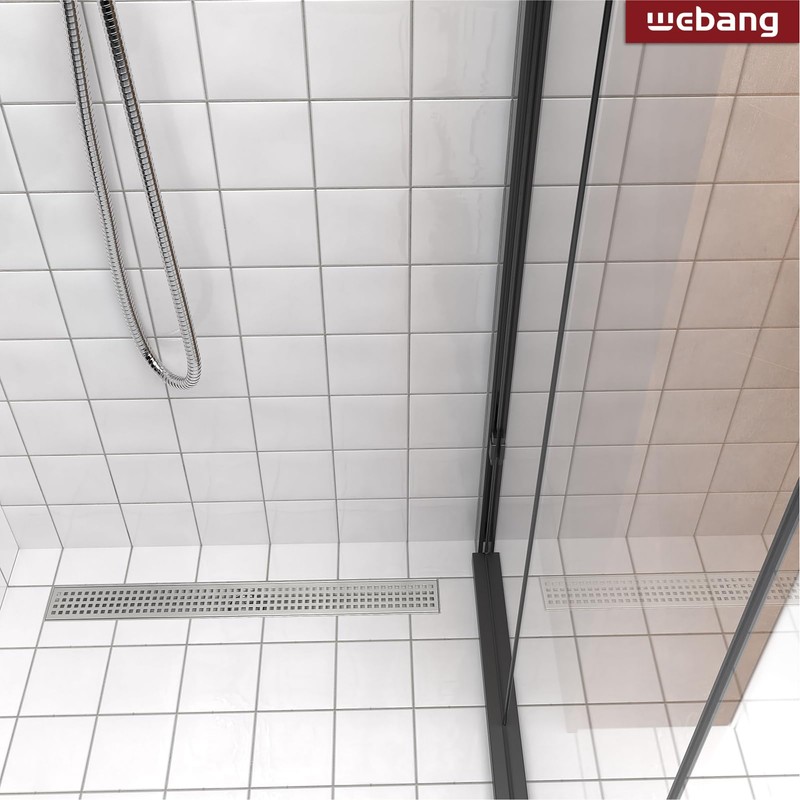 WEBANG 24 Inch Linear Shower Drain Rectangular Floor Drain with