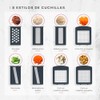 Cookify Rallador y Cortador de Verduras Mandolina 8 Cuchillas Gris